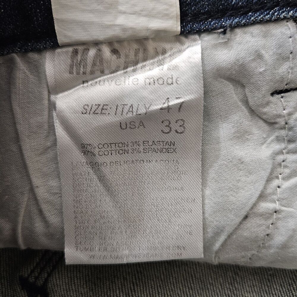 Machine Nouvelle Mode Jeans Size 15 Stretch Straight Leg Blue Distress Bling Y2K - Picture 5 of 12